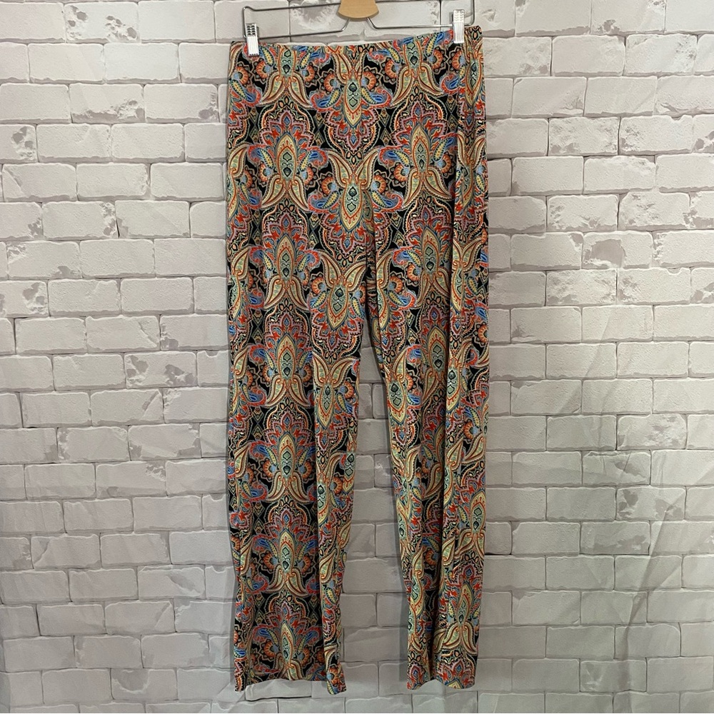 Colorful Paisley Print Pants